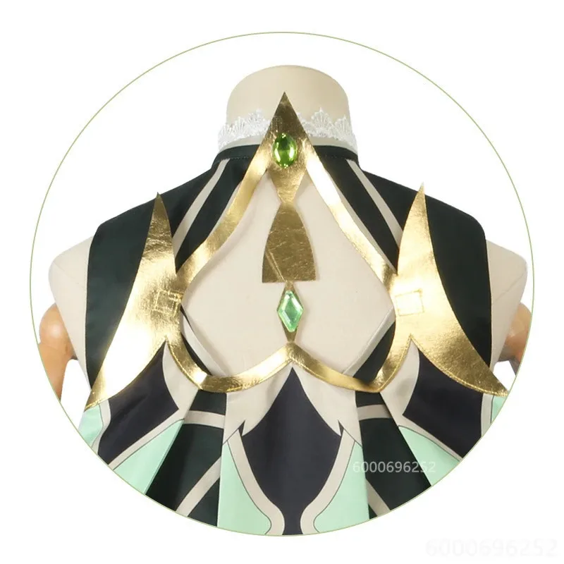 Genshin Impact Nahida Lesser Lord Kusanali disfraz de Cosplay con peluca y vestido para Halloween y traje de fiesta para mujer gran oferta