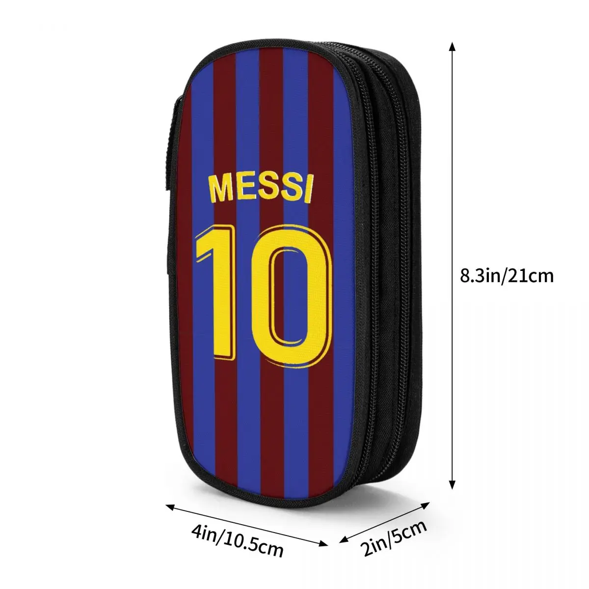 Argentina Number 10 Football Soccer Pencil Case Lovely Messi Pen Bag Student Large Storage Students School Zipper Pencilcases