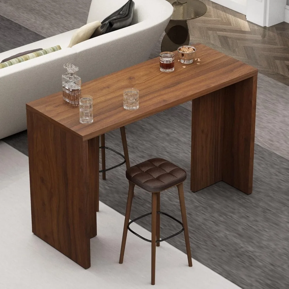 

55.12-inch Bar Table,Long Bar Table, Bar Height Table, Modern Vintage Style Kitchen Dining Table for Home, Apartment, Cafe,