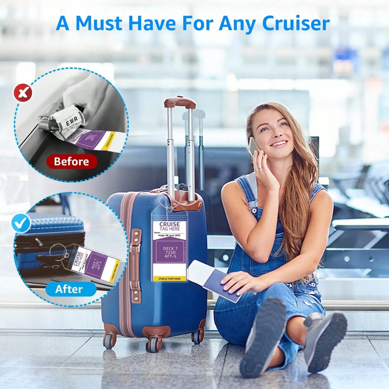 Cruise Ship Luggage Tag (excluding inner card paper) Waterproof Luggage Tag Anti-loss Signboard Super Device