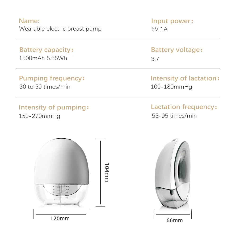 Draagbare Elektrische Wearable Borstkolf Stille Handen Gratis Melk Extractor Wearable Borstvoeding Voor Kantoor Aan Huis Buiten Bpa Gratis