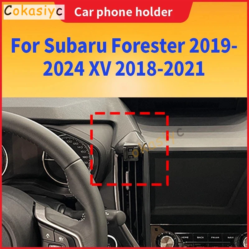 Suporte de Telefone para Carro com Base Fixa Especial para Subaru Forester 2019-2024 XV 2018 2019-2021, Suporte de Carregamento Sem Fio para Celular