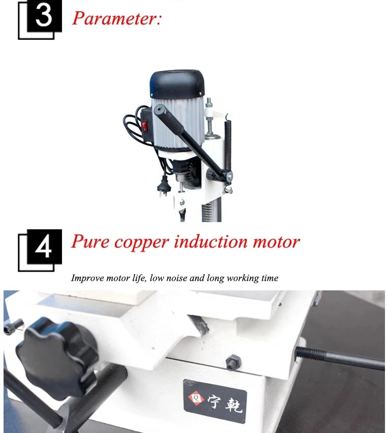 JCM361A เจาะรูสี่เหลี่ยมเครื่องไม้ Tenoning เครื่อง Multi-Function งานไม้ Square Eye เจาะเครื่อง