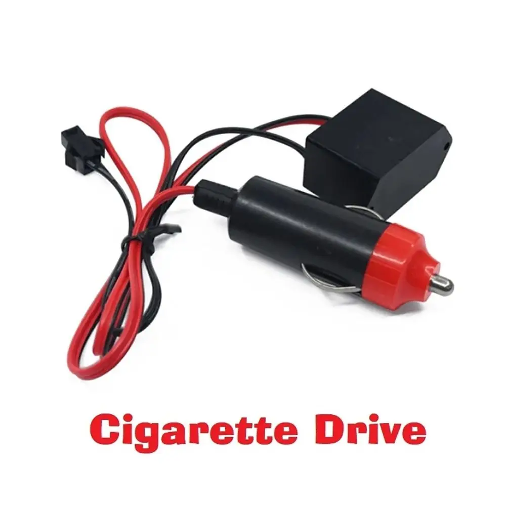 1Pcs Neon Wire EL Wire Drive Car Interior Flexible Lighting Strips Drive DC12V/5V for 1-5M Inverter Plug Adapter Controller