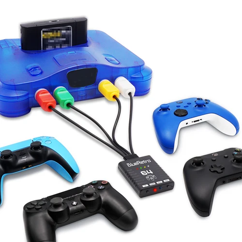 Imagen 2 del producto Adaptador de controlador de juego inalámbrico RetroScaler BlueRetro para consola Nintendo 64 N64 compatible con hasta cuatro controladores de juego inalámbricos