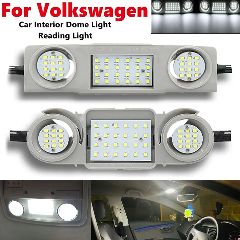 LED Car Interior Dome Roof Lights For VW Golf Passat Jetta Scirocco Tiguan Touran CC B6 B7 3C Golf 4 5 6 Plus Jetta 1K2 Octavia