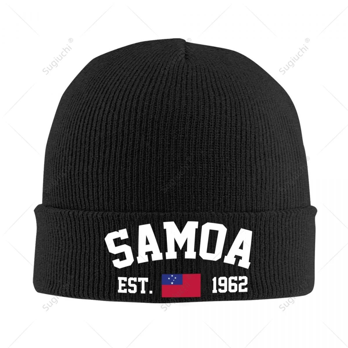 Unisex Samoa EST.1962 Knitted Hat For Men Women Boys Winter Autumn Beanie Cap Warm Bonnet