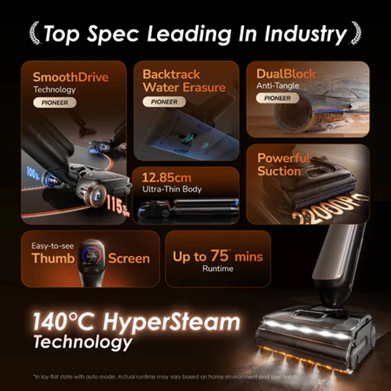 Accessories For Tineco Floor One S9 Artist Steam Lay-flat Wet Dry Vacuum Cleaner Brush Roller And HEPA Filter Replacement Parts
