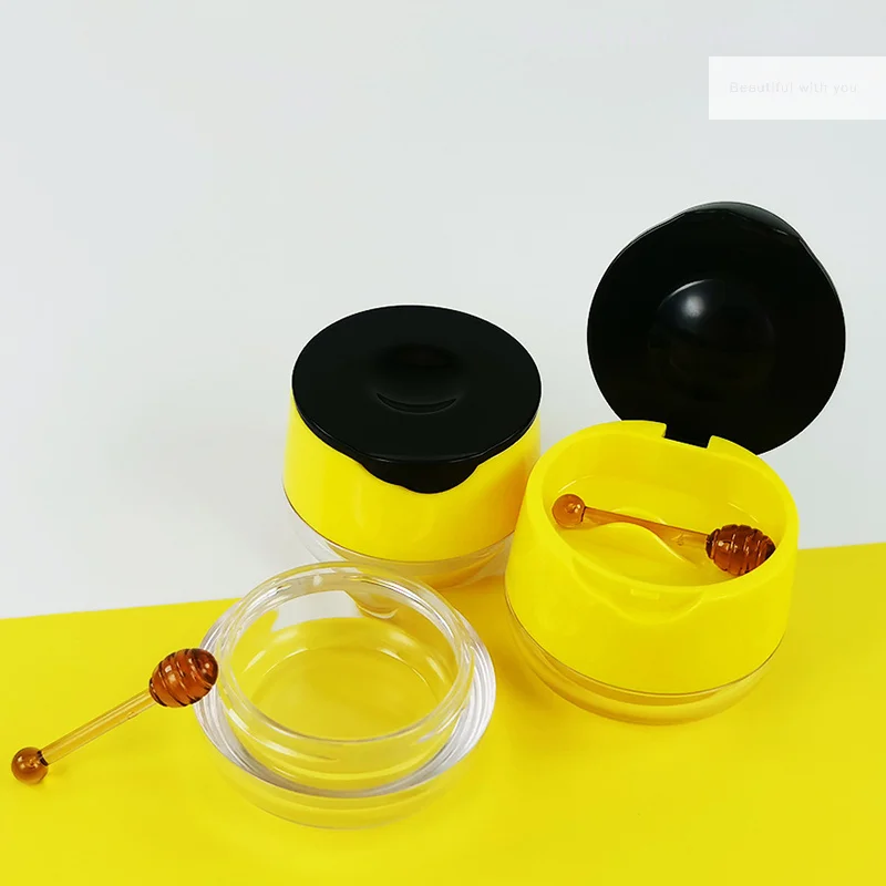 6g Empty Lip Masque Box With Spoon Multi-purpose Refillable Convenient Travel Empty Lip Balm Makeup Jar Pot