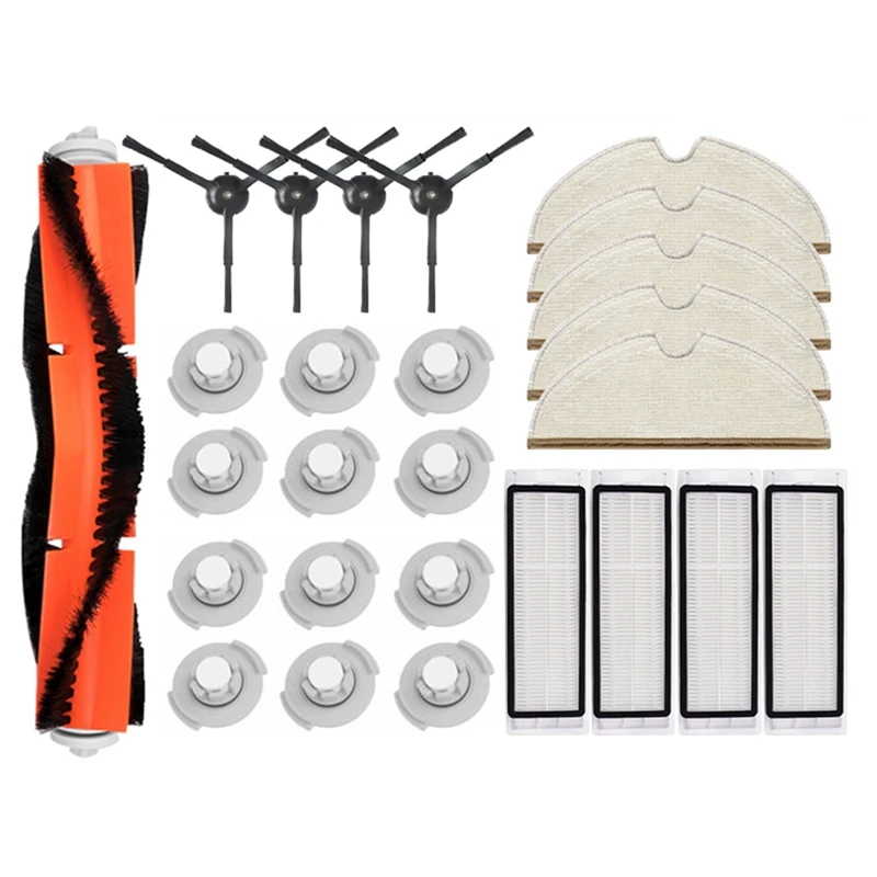 

26PCS Accessories Parts Kit For Xiaomi Roborock S5 S6 Pure S60 S65 S50 E25 E4 Mijia 1S Vacuum Mop Roller Side Brush Filter
