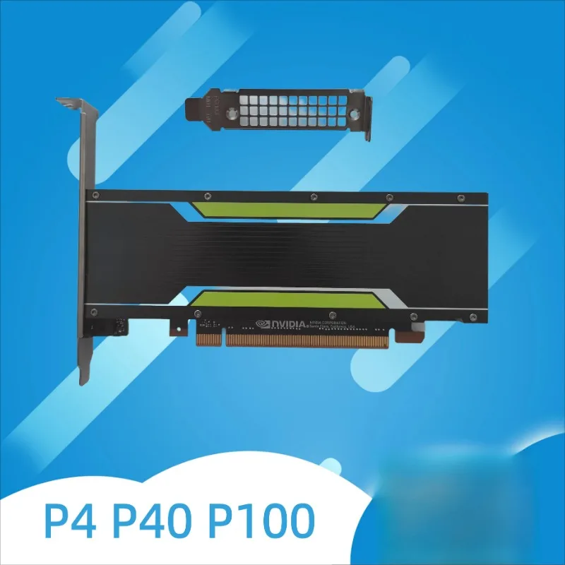 لبطاقة Nvidia P4 8GB P40 24GB P100 16GB Graphics GDDR5 Supermicro PCI-E GPU #1