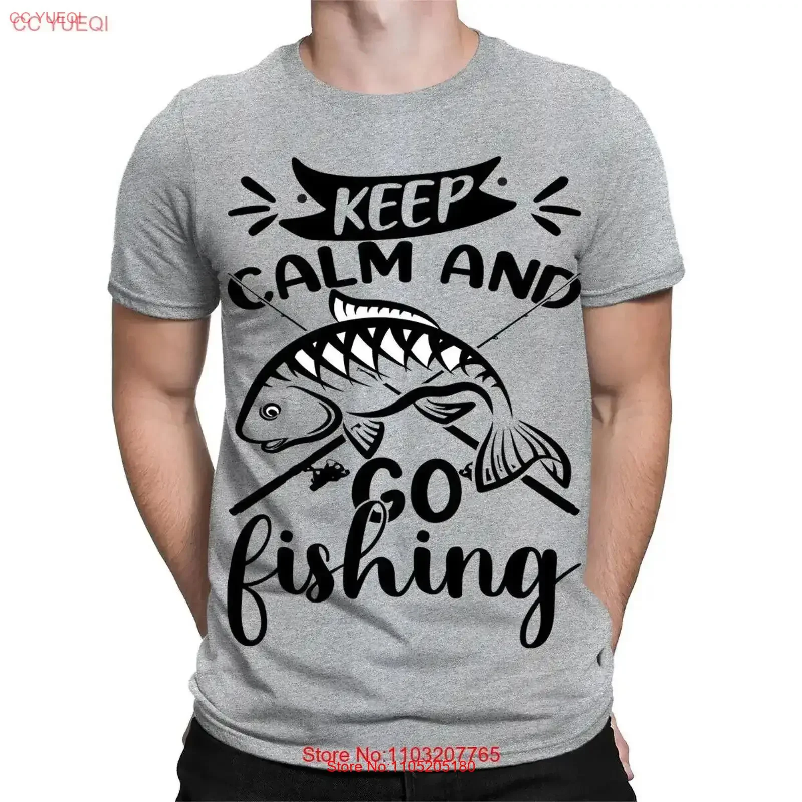Keep Calm And Go Fishing Fisherman Funny Fathers Day Novelty Mens T Shirt TA 89 vintage Washed Breathable designer clothes Soft