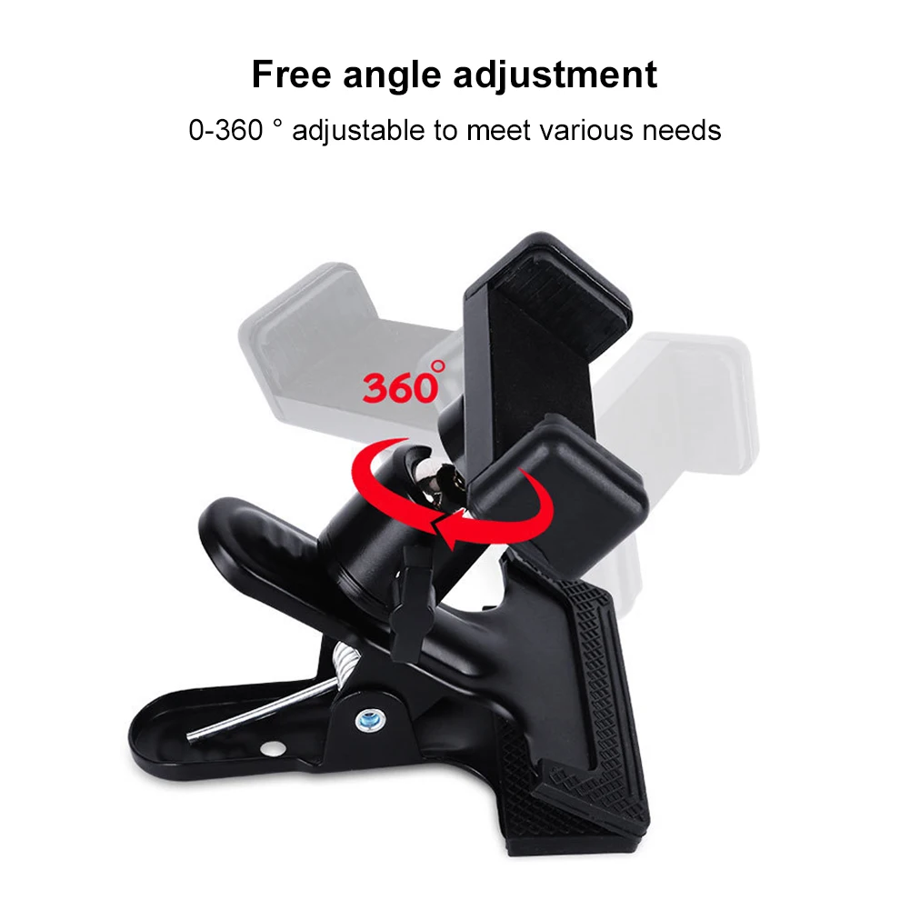 Guitar Head Clip Adjustable Angle Mobile Phone Holder Stand Multifunctional Guitar Head Phone Mount for Home Music Recording