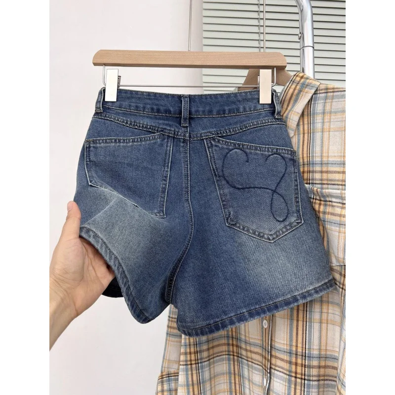 Vintage Embroidered Denim Shor - Embroidery Jeans review and price