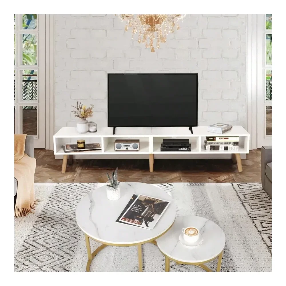 TV Stand With Open Shelf Up To 5560 Inch TV, Console Table Entertainment Center For Living Room, Bedroom,Thanksgiving Christmas