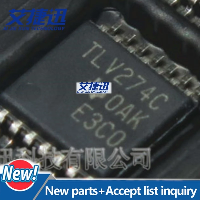 10Pcs TLV274CPWR TLV274C TSSOP14 FAMILY OF 550-A/Ch 3-MHz RAIL-TO-RAIL OUTPUT OPERATIONAL AMPLIFIERS 100% New and original