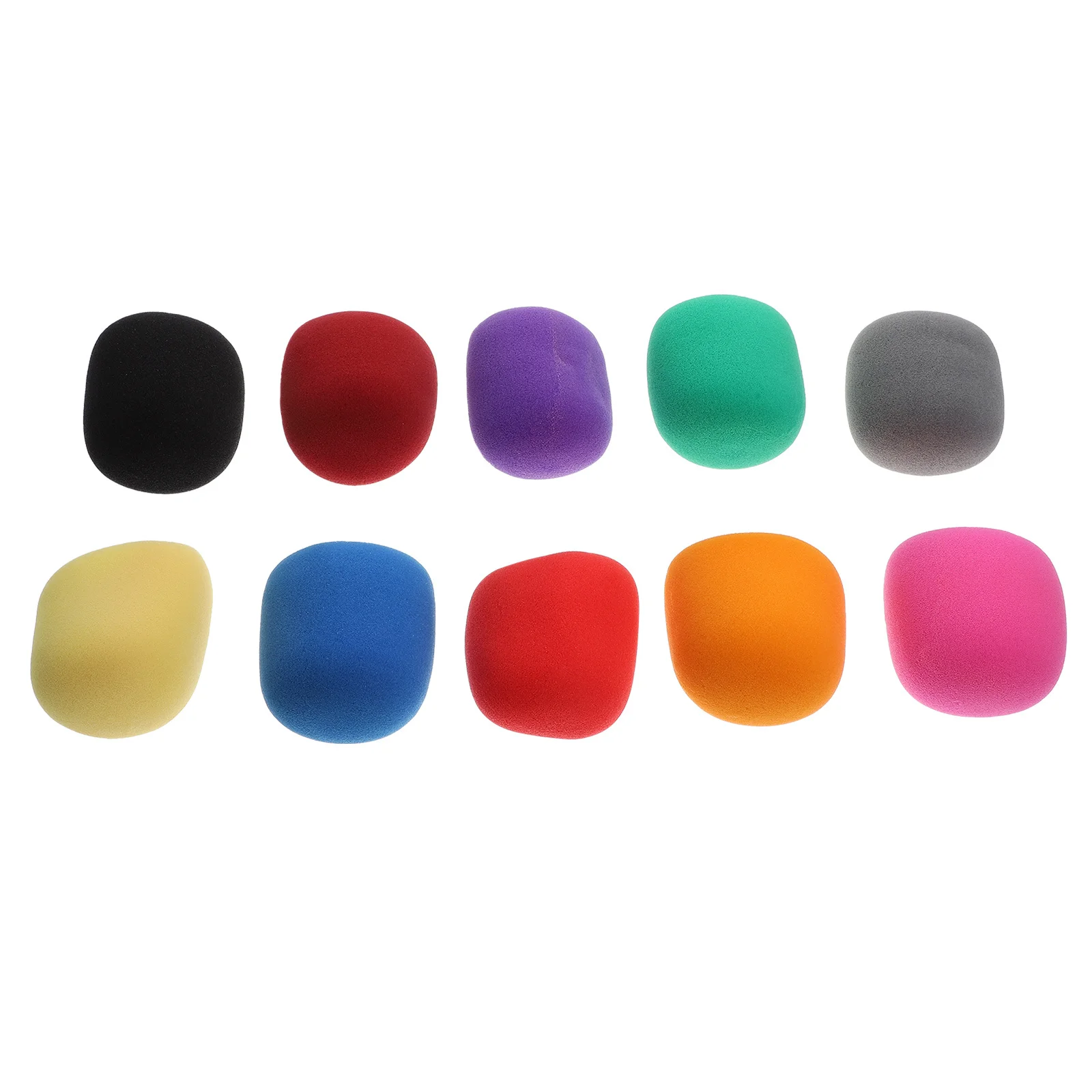 

10Pcs Microphone Sponge Covers Assorted Color Protective Windshield for Ktv Conference Room Microphones Sponge Covers