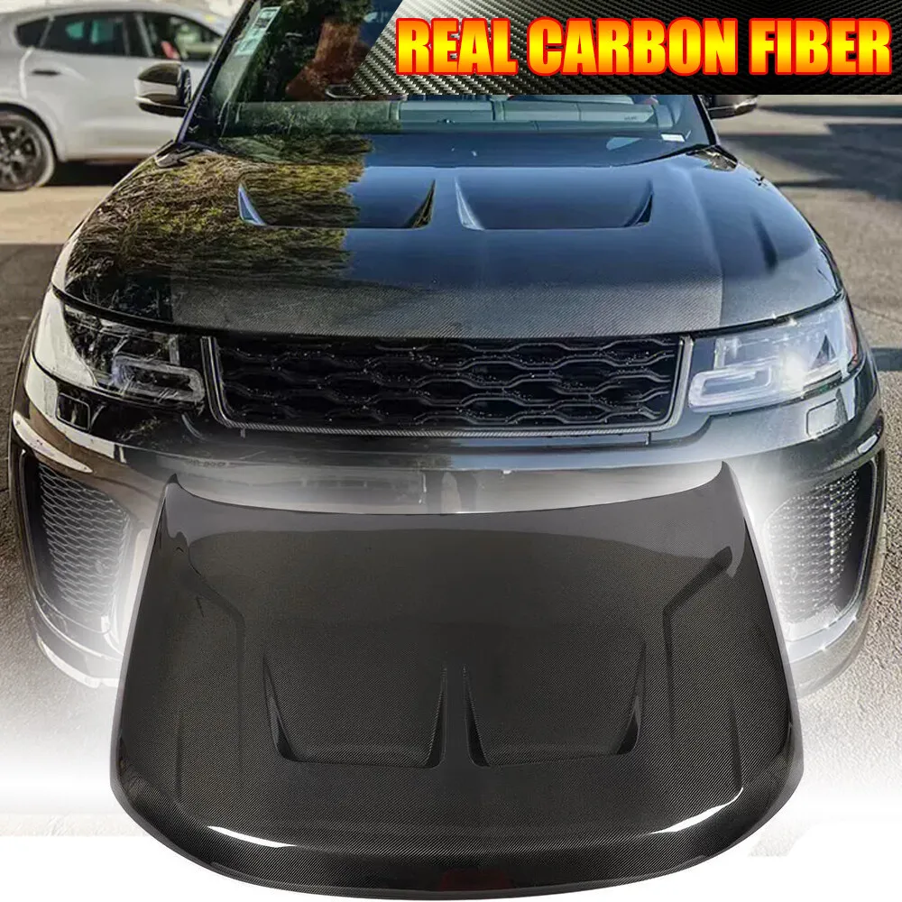 For Land Rover Range Rover Sport 2018UP REAL CARBON Bonnet Hood Engine Lid Cover