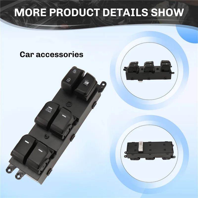 جديد السيارات أسفل نافذة السلطة مفتاح التحكم الرئيسي لكيا الروح 2014-2019 93570-B2010CA 93570B2000CA زر منظم النافذة