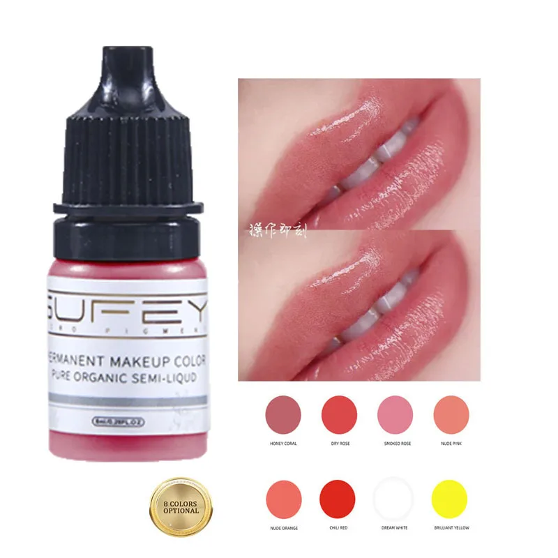 5ml Micropigmentation Pigments Lip Tint Eyebrow Tattoo Ink Natural Plant Permanent Makeup Eyeliner Microblading Pigment Supplies