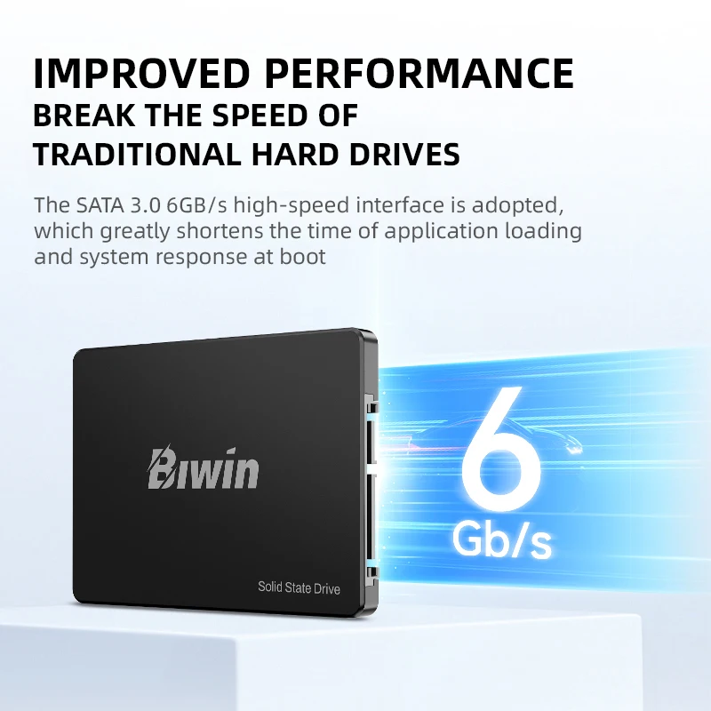 BIWIN SATA III SSD Unidad de estado sólido interna de 2,5 pulgadas 128 GB 256 GB 512 GB 1 TB 2 TB hasta 550 MB/s para computadoras de escritorio portátiles