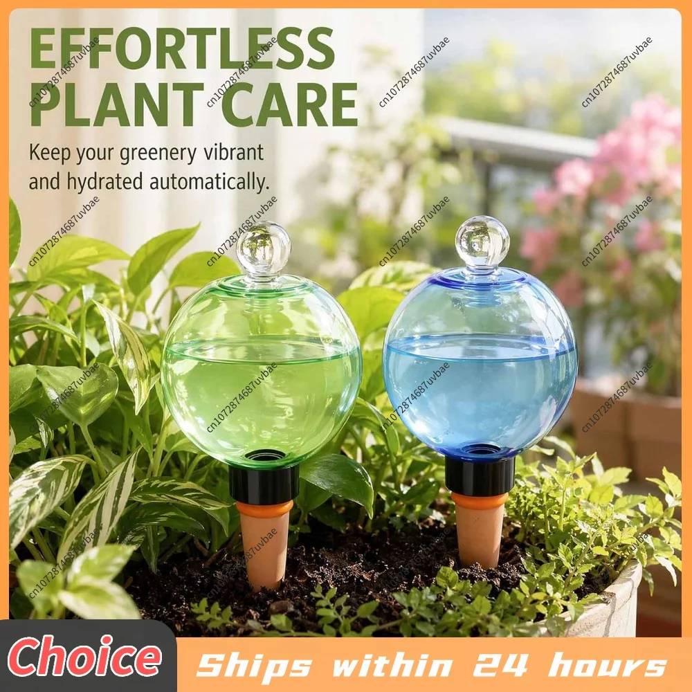 Automatic Self Watering Spikes with Removable Lid Colored Globe 500ml Drip Irrigation System for Indoor Plants Flower