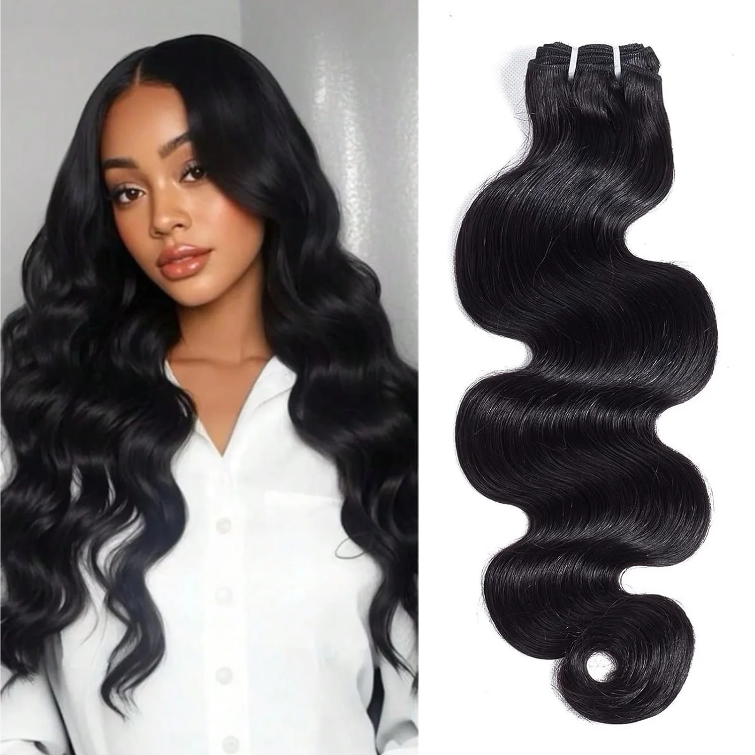 Body Wave Bundle Human Hair 100%Human Hair Vietnamese hair Natural Black Water Wavy Weave Bundles Extensions For Women