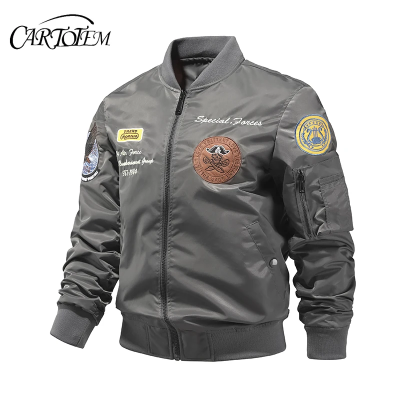 

pring and Autumn US Air Force MA1 Pilot jacket Men's fashionable baseball jacket Handsome motorcycle oversized work jacket