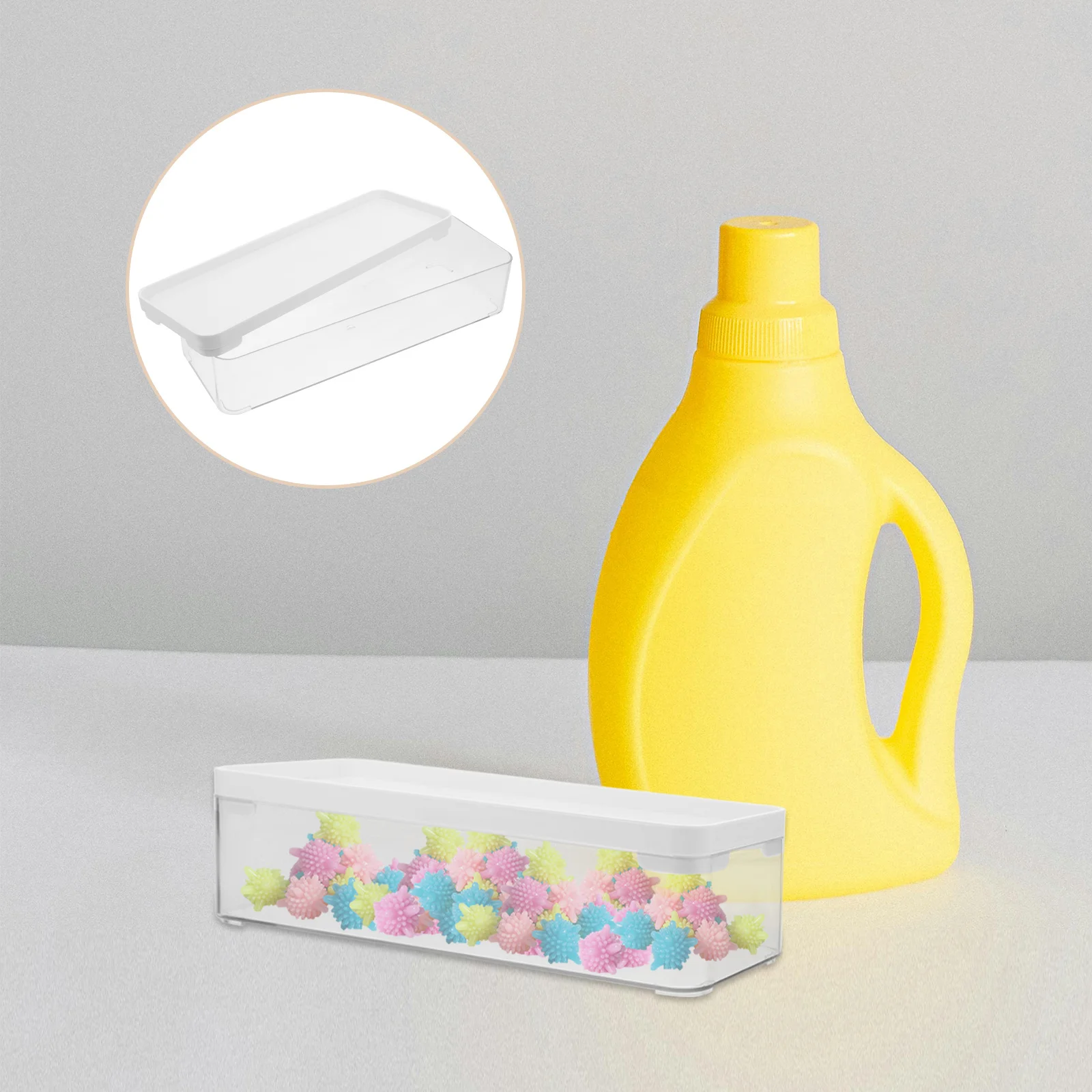 

Laundry Pod Container Clear Plastic Storage Bin For Dishwasher Detergent Organizer Airtight Lid Laundry Room