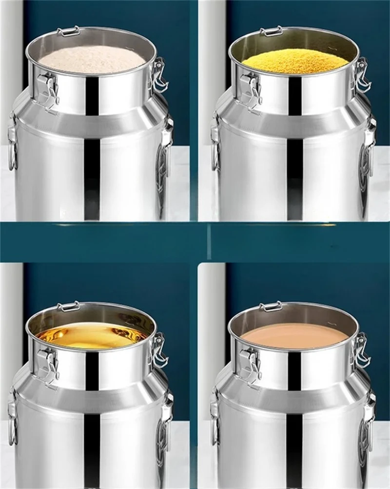 304 Stainless Steel Fermenters Wine Fermented Beer Fermenters Milk Barrel bucket Sealing Oil Barrel Tea Canister Storage Pot