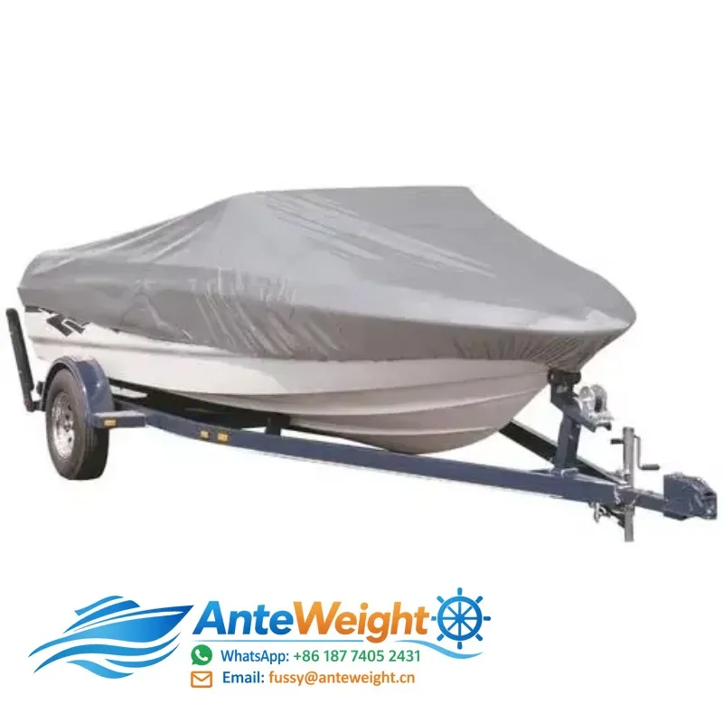 23-24FT 600D V Hull Boats Covers With Storage Bag And 5Pcs Adjustable 7m Straps All Weather All Season Protection