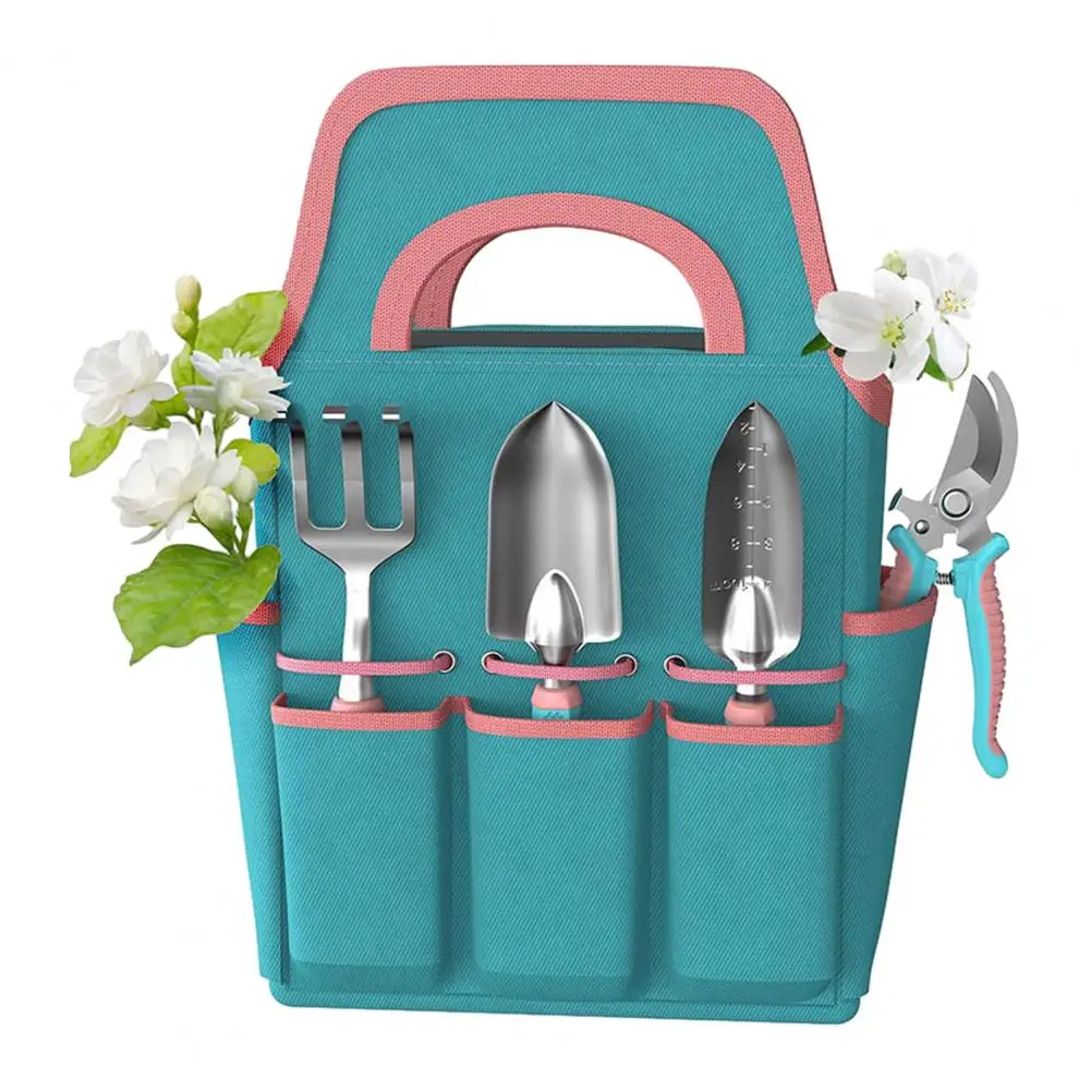 Garden Tool Set Heavy Duty Gardening Tools Set with Hand Trowel Bypass Pruner Gloves Rake Carry Bag for Home Gardeners Gift High