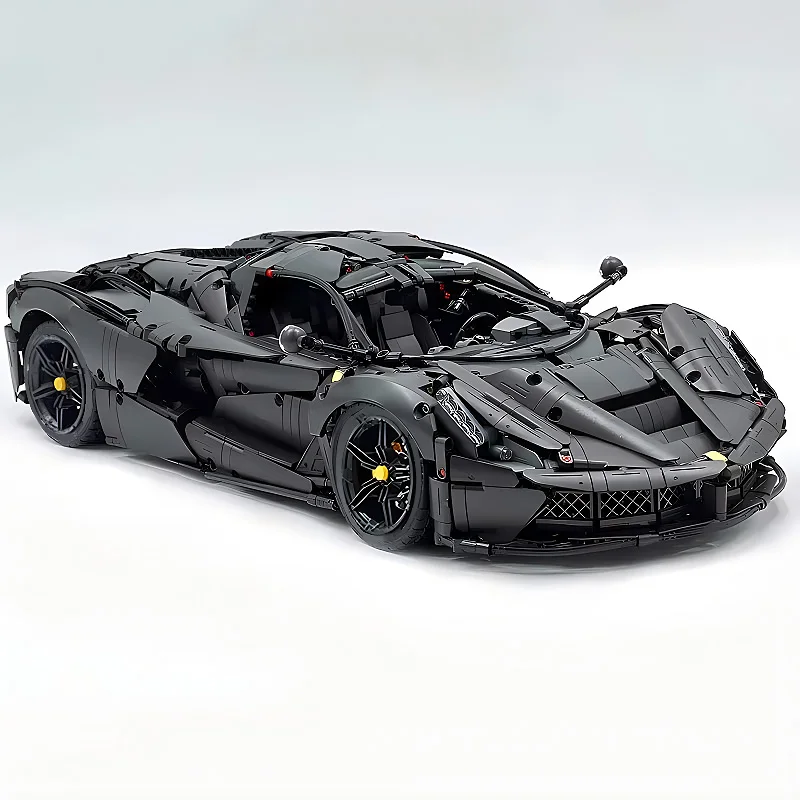 ความยากสูง MOC ทางเทคนิคสีดํา Super SportsCar Hypercar รุ่น Building Blocks อิฐปริศนารถของเล่นสําหรับของขวัญเด็ก