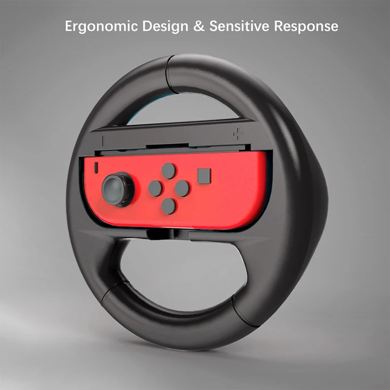 2PCS Racing Steering Wheel For Nintendo Switch OLED NS Left Right Joy-Con Game Controller Gamepad Grips ABS Handle Stand Holder - Image 6
