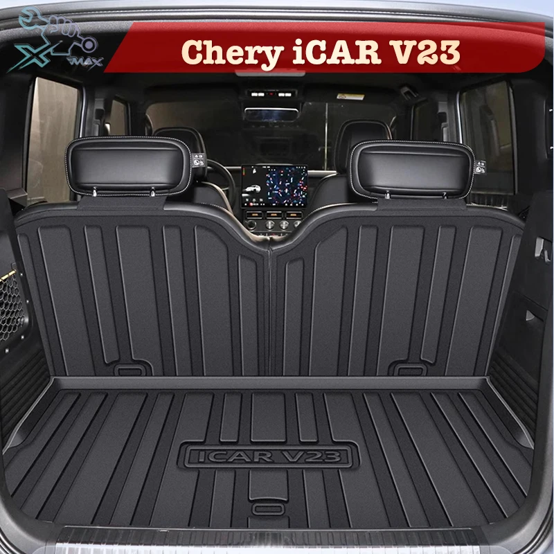 

For Chery iCAR V23 2025 TPE Custom Fit Car Trunk Mat All Season Black Cargo Mat 3D Shaped Laser Measured Trunk Liners