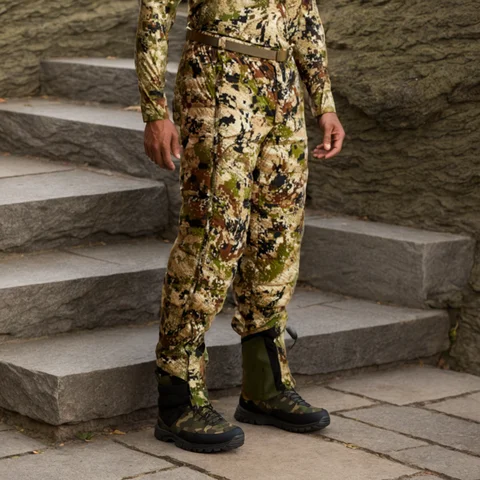 Ainfad Men's Winter Hunting Light Insulation Trousers Camouflage Long Down Pants