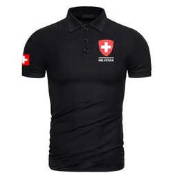 Swiss Confederation Switzerland CHE CH Confoederatio Helvetica Polo Shirts Men Short Sleeve Brand Printed for Country Polo Shirt