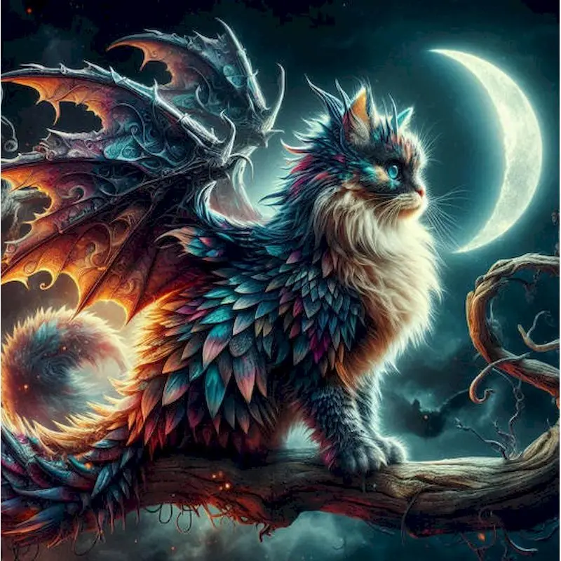 

GATYZTORY Angell Cat Painting By Numbers Arts and Crafts Picture Paint Animal Acrylic Paint For Adults Artwork