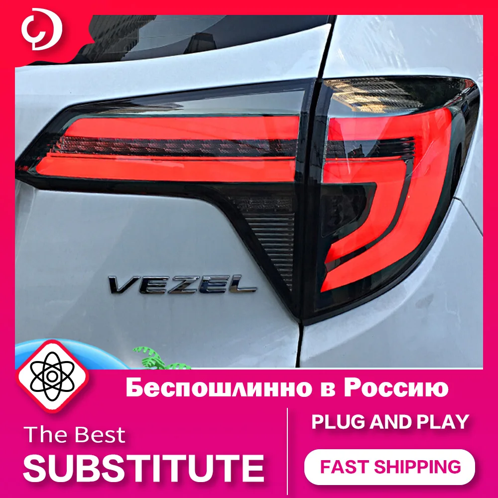 

Taillights for Honda HRV 2014-2019 HR-V Vezel LED Dynamic Running Turn Signal Rear Reverse Brake Light Backup Lamp Replacement