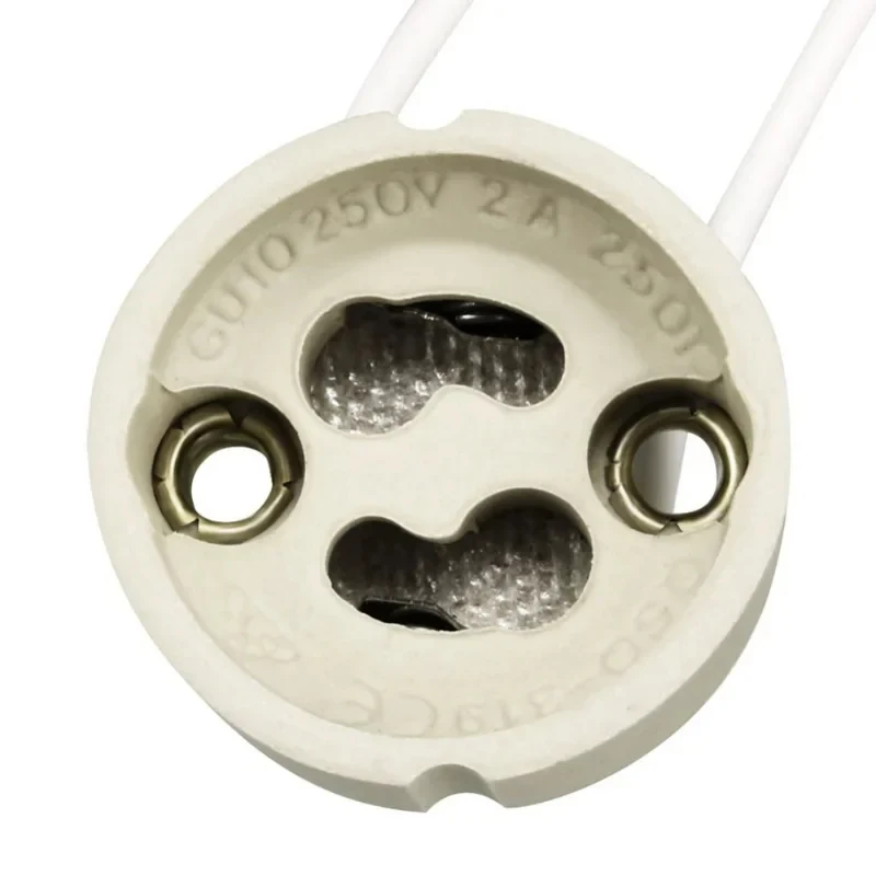 5pcs/Lot GU10 Lamp Base Ceramic Light Holder Socket Connector Adapter Wire For LED Bulb Stand Chandelier Halogen Leds Accessory