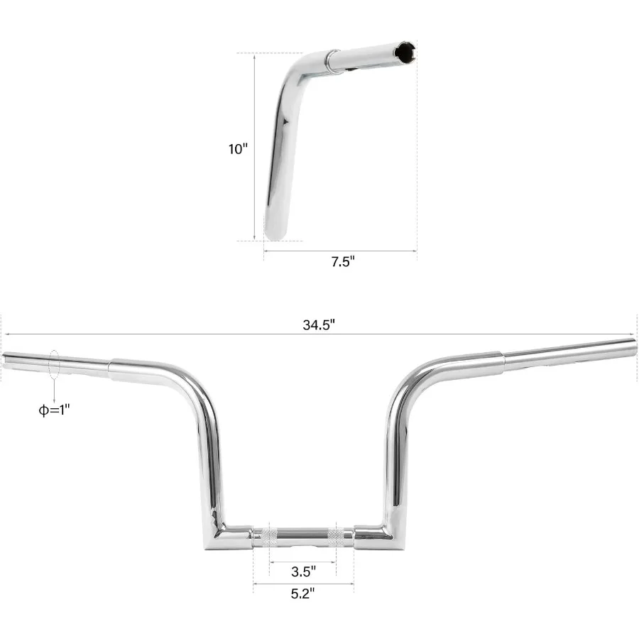10 ارتفاع السحب المقود القرد شماعات بار ل هارلي سبورتستر XL883 XL1200 مخصص FLST FXST دراجة نارية ركوب تعزيز مع Agg