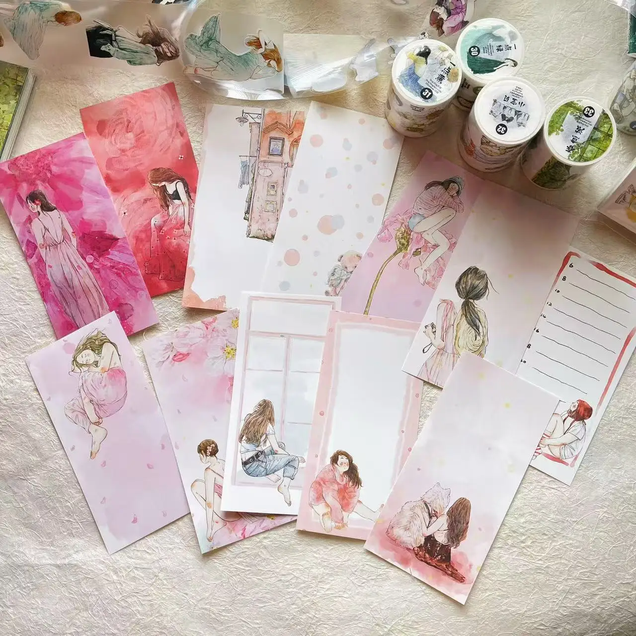 �y�Z�[�����zDingDing �X�^�W�I Vinatge ���̎q�̓��퐶�������Z�b�g�v�����i�[ DIY �X�N���b�v�u�b�L���O�J�[�h�쐬����