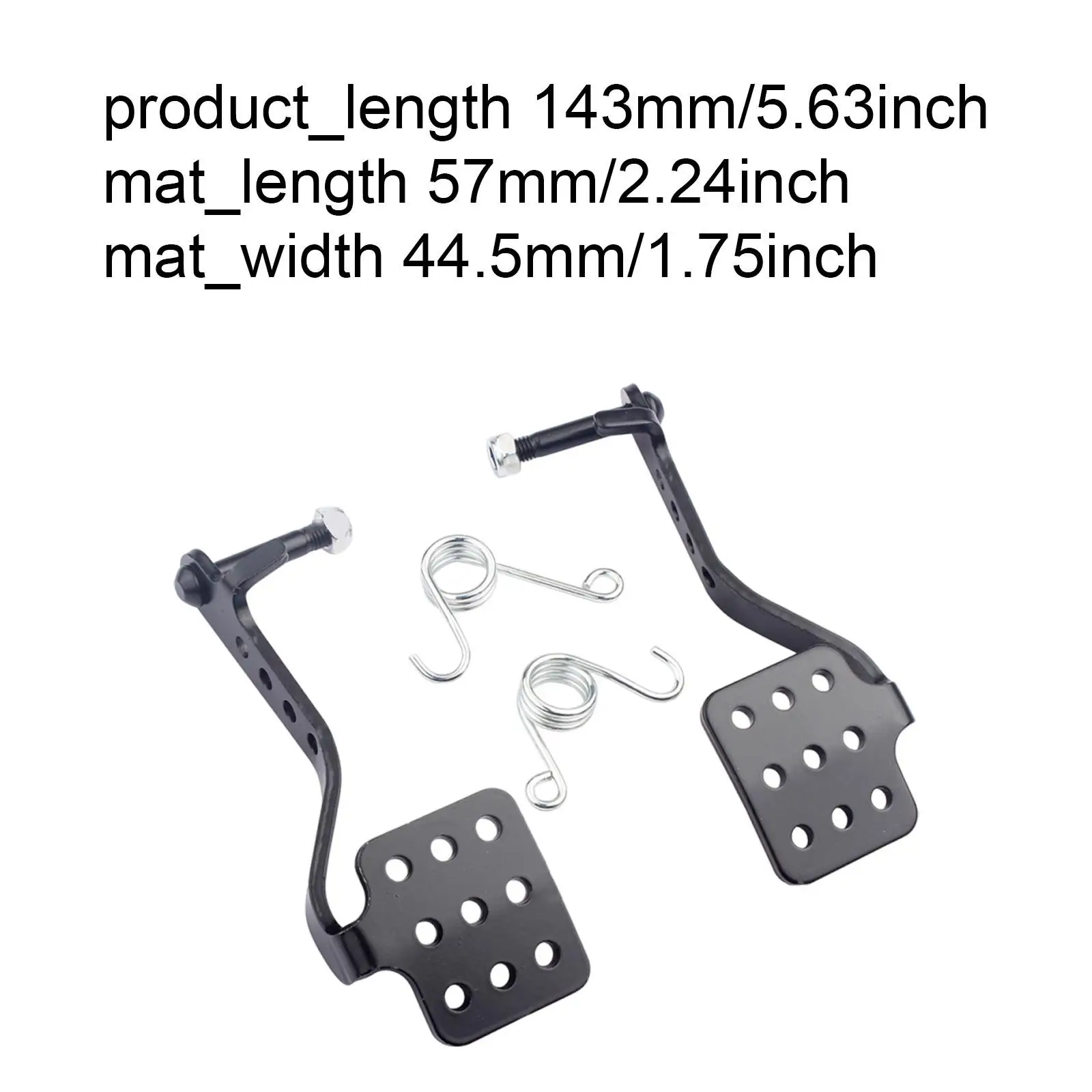 Precision Metal Go Kart Brake Throttle Pedals Set Universal Maintenance Component for Radio Flyer Models