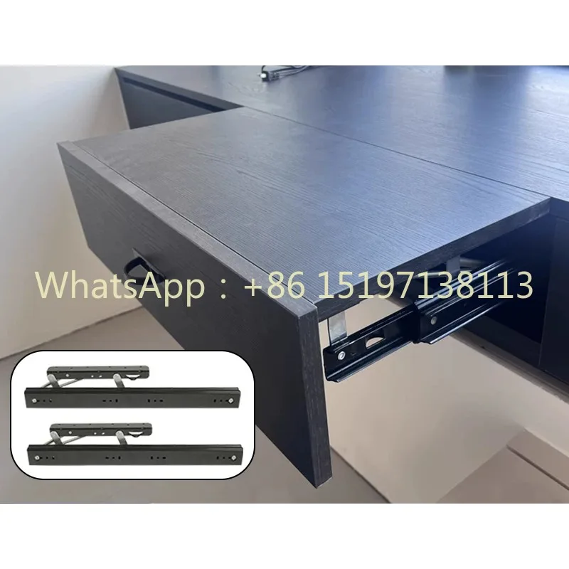 Folding table hardware accessories invisible rising pull table hidden bay window jumping platform guide rail extension