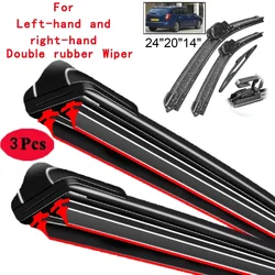 Car Wiper Front & Rear Wiper Blades Set For Renault Laguna 2 Estate Combi 2001 - 2007 Windshield Windscreen Window 24