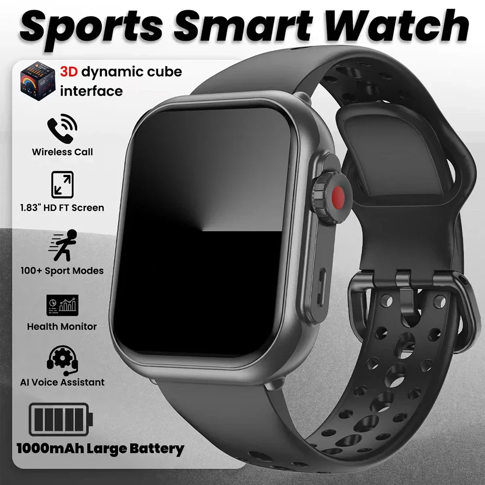 Luxury 1000mAh Smartwatch Fitness Clock Blood Pressure Monitor Waterproof Wrist Sport Smart Watches for Man Woman Andoird 2026