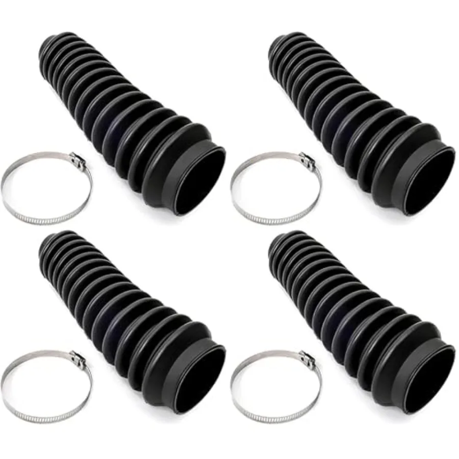 

Shock Boot - Black Protective Cover with Stainl Steel Clamp, Guards Against Mud, Dust and Debris, Fit for Most Shocks, Pack of