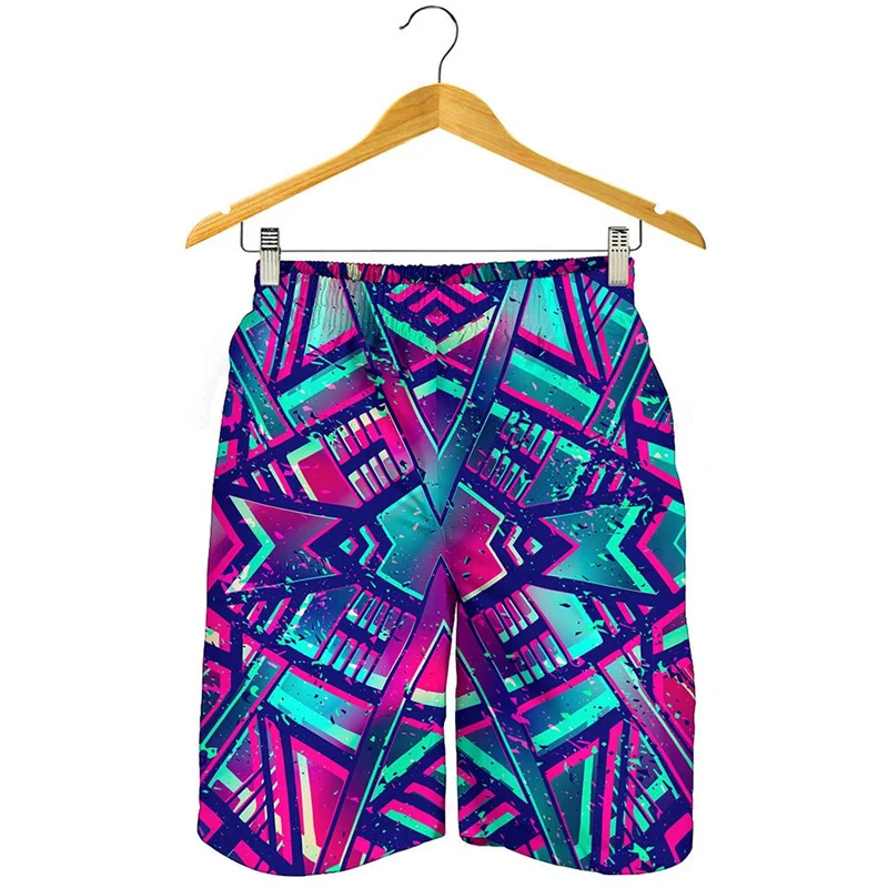 

Colorful Tribal Aztec Graphic Beach Shorts Men 3D Print Surf Board Shorts Summer Vacation Swim Trunks Quick Dry Short Pants