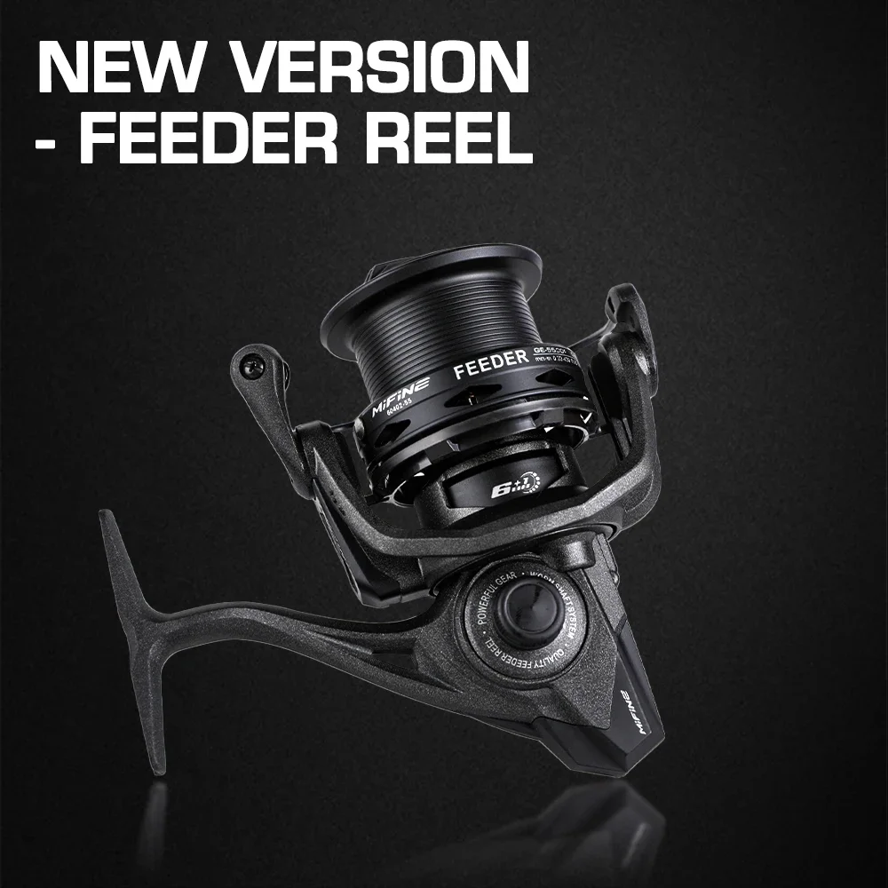 MIFINE FEEDER GORGEOUS Spinning Fishing Reel 4500 5500 10KG Max Drag Coil Professional 6+1BB Worm Shaft System Feeder Reels