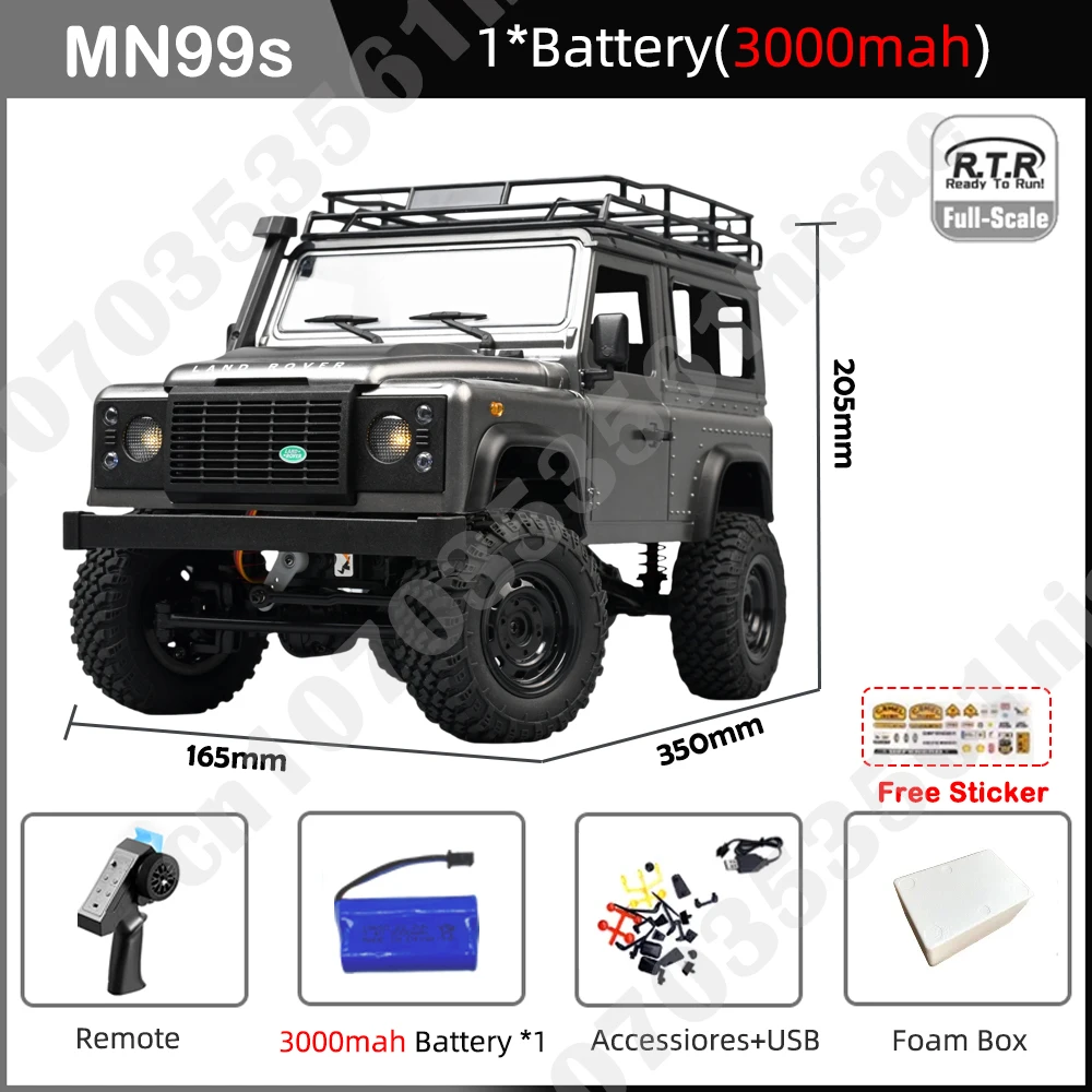 1:12 Schaal MN Model RTR Versie RC Auto 2.4G 4WD MN99S MN99 RC Rock Crawler Defender Afstandsbediening 1/12 Truck kinderen Speelgoed